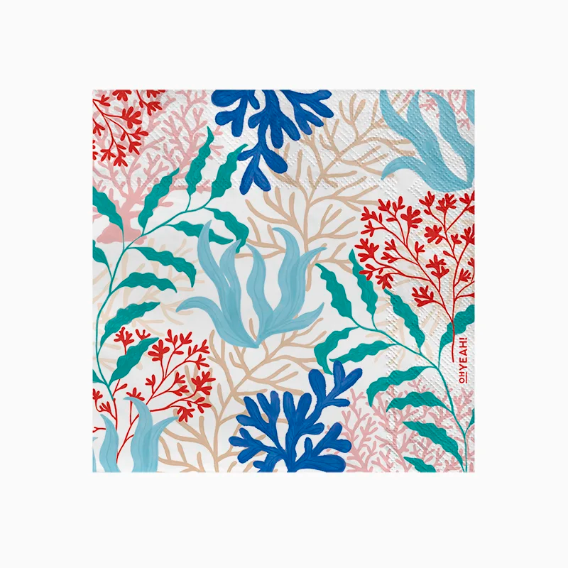 Servilleta Papel Doble Capa 33 x 33 cm Fondo Marino