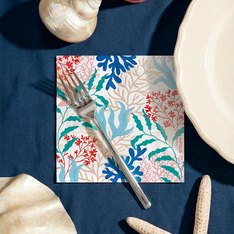 Inspiracion con Tovagliolo di carta doppio strato 33 x 33 cm Sfondo blu scuro