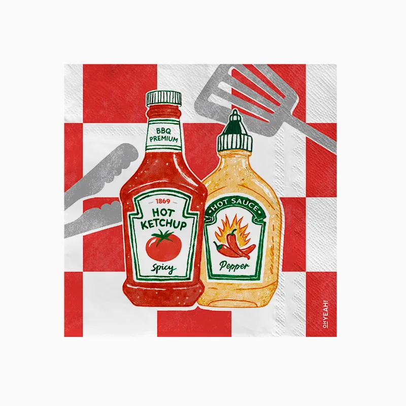 Servilleta Papel Doble Capa 33 x 33 cm Barbacoa