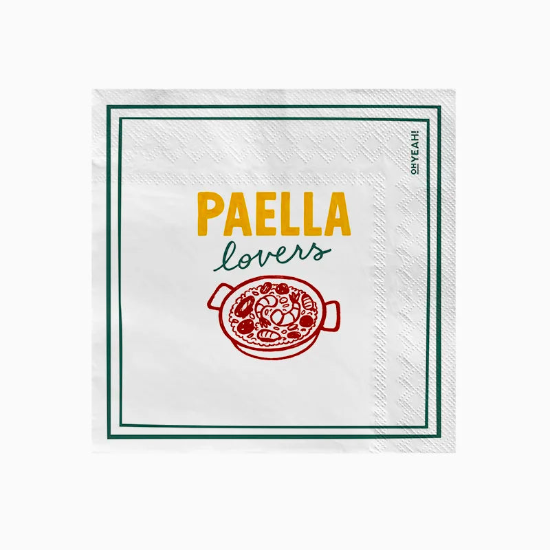 Servilleta Papel Doble Capa 33 x 33 cm 'Paella Lovers'