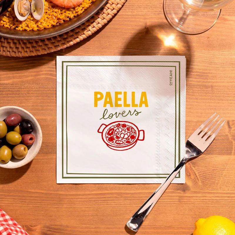 Double Layer Paper Napkin 33 x 33 cm 'Paella Lovers'