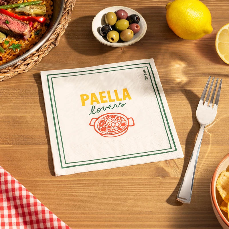Double Layer Paper Napkin 33 x 33 cm 'Paella Lovers'
