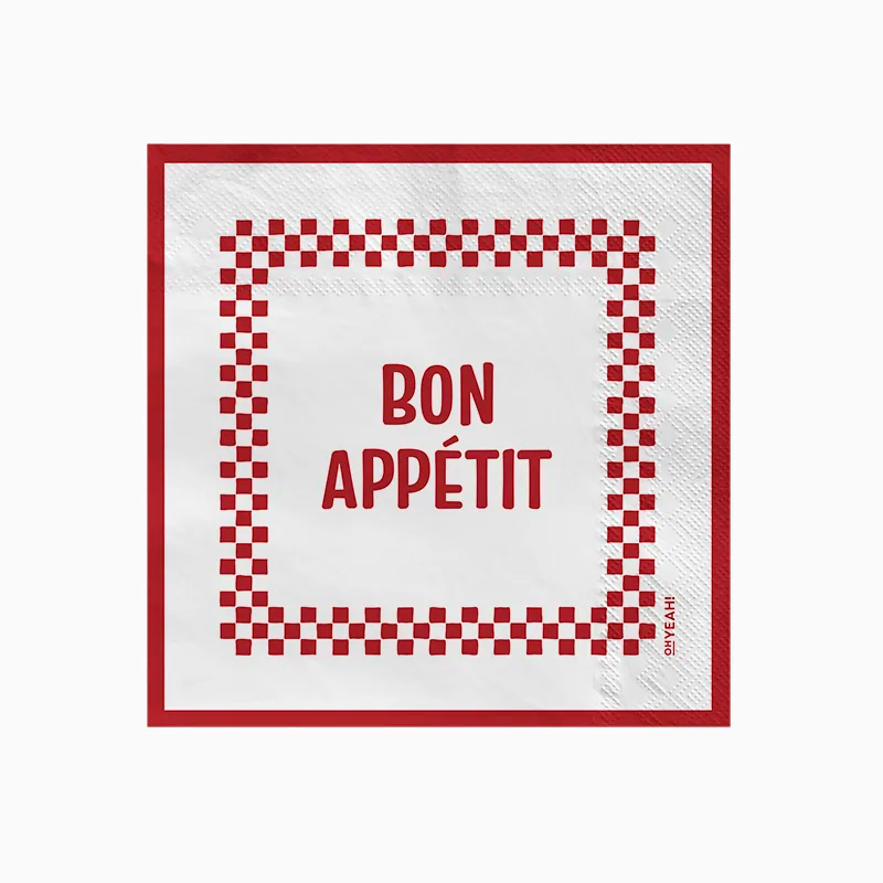 Servilleta Papel Doble Capa 33 x 33 cm 'Bon Appétit'