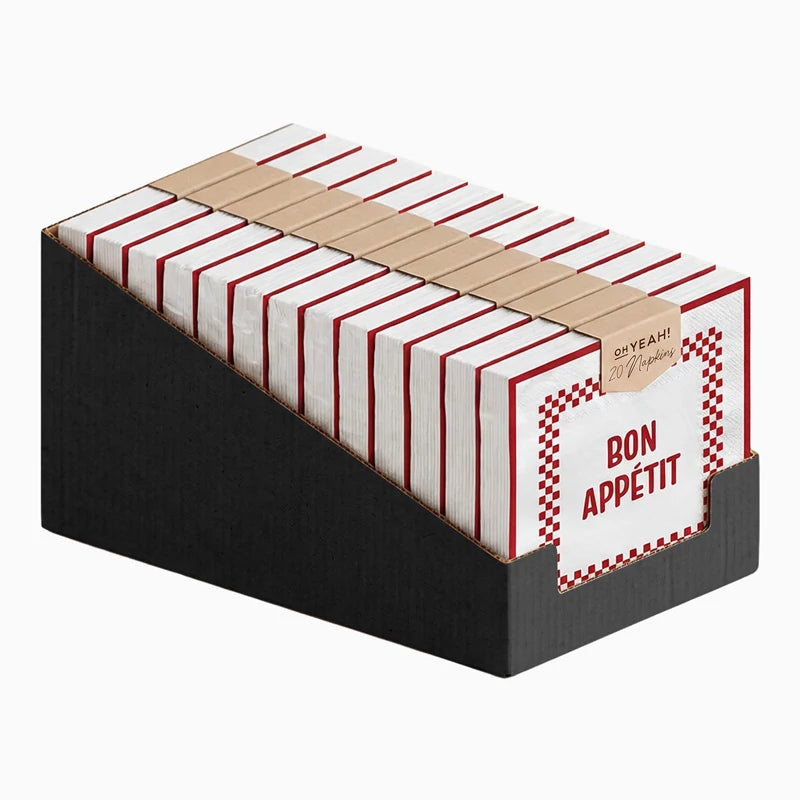 Serviette en papier double épaisseur 33 x 33 cm 'Bon Appétit'
