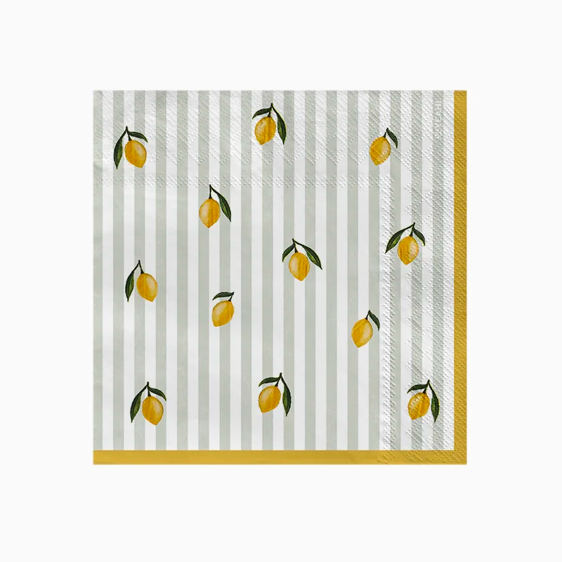 Servilleta Papel Doble Capa 33 x 33 cm Limones