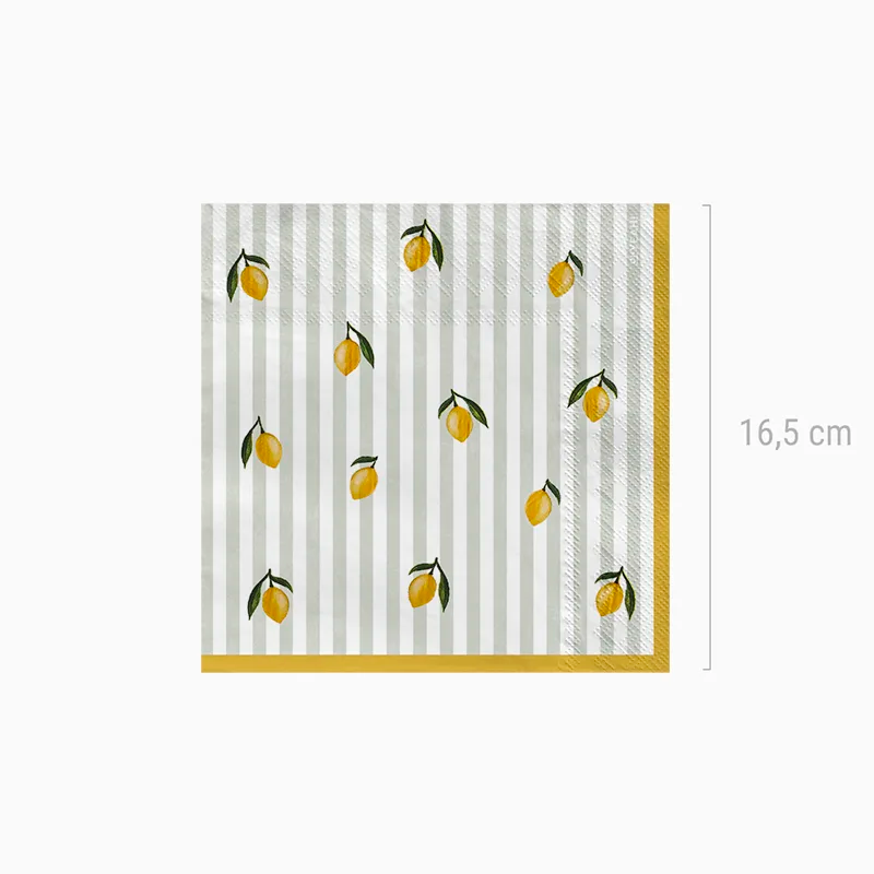 Servilleta Papel Doble Capa 33 x 33 cm Limones