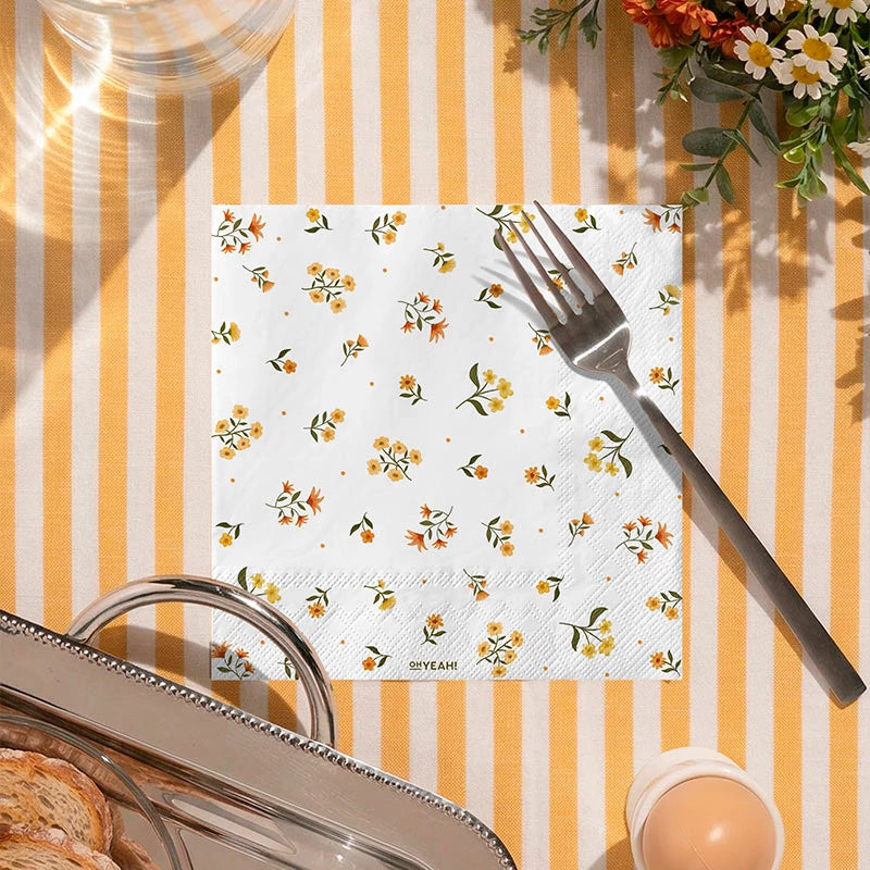 Inspiracion con Tovagliolo di carta doppio strato 33 x 33 cm Fiore Minimal
