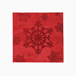 Servilleta Papel Doble Capa Navidad 33 x 33 cm Copo de Nieve Rojo Glitter