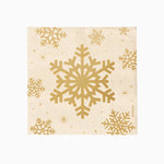 Servilleta Papel Doble Capa Navidad 33 x 33 cm Copo de Nieve Oro Glitter