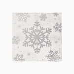Servilleta Papel Doble Capa Navidad 33 x 33 cm Copo de Nieve Plata Glitter