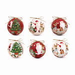 Set 6 Bolas de Navidad 8 cm ¡Llega Papá Noel!