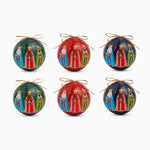 Lot de 6 boules de Noël 8 cm Nuit des Rois Mages