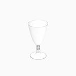 Wiederverwendbarer Wasser-/Weinbecher aus Kunststoff, 170 ml, transparent