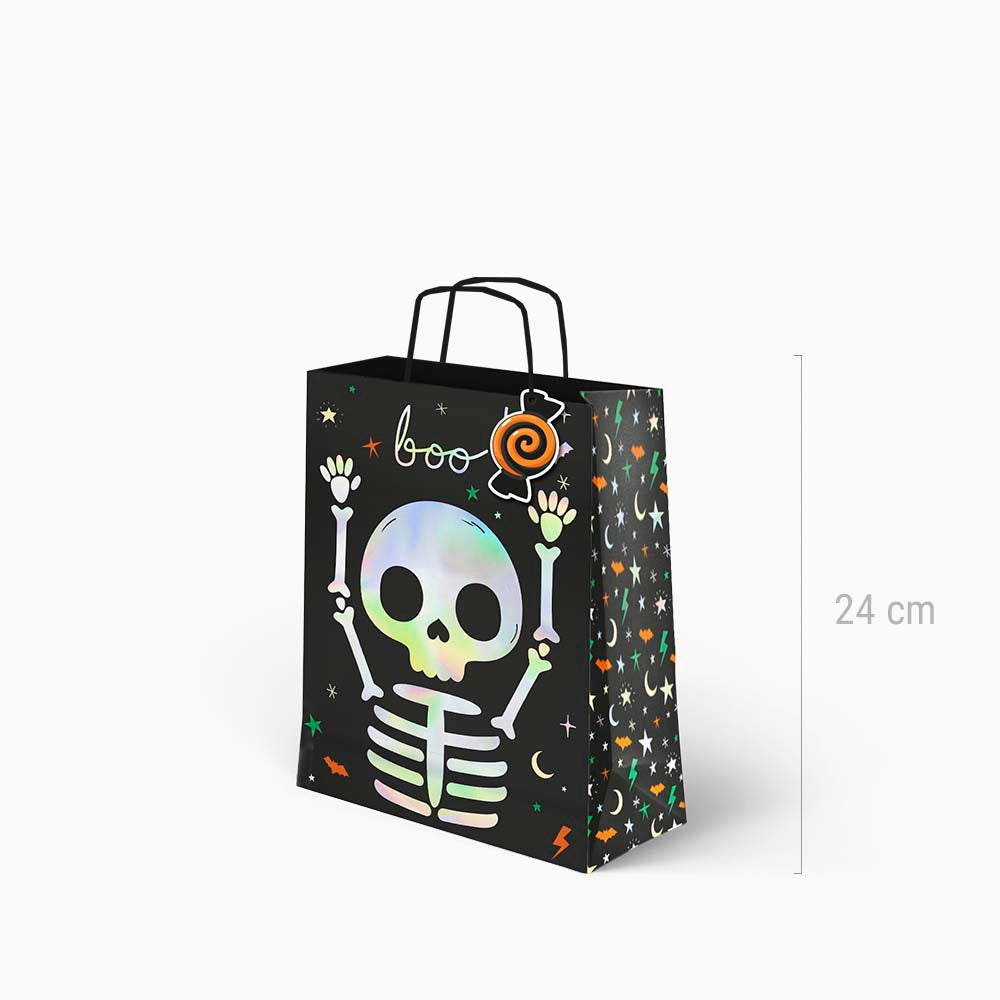 Small gift bag Halloween skeleton