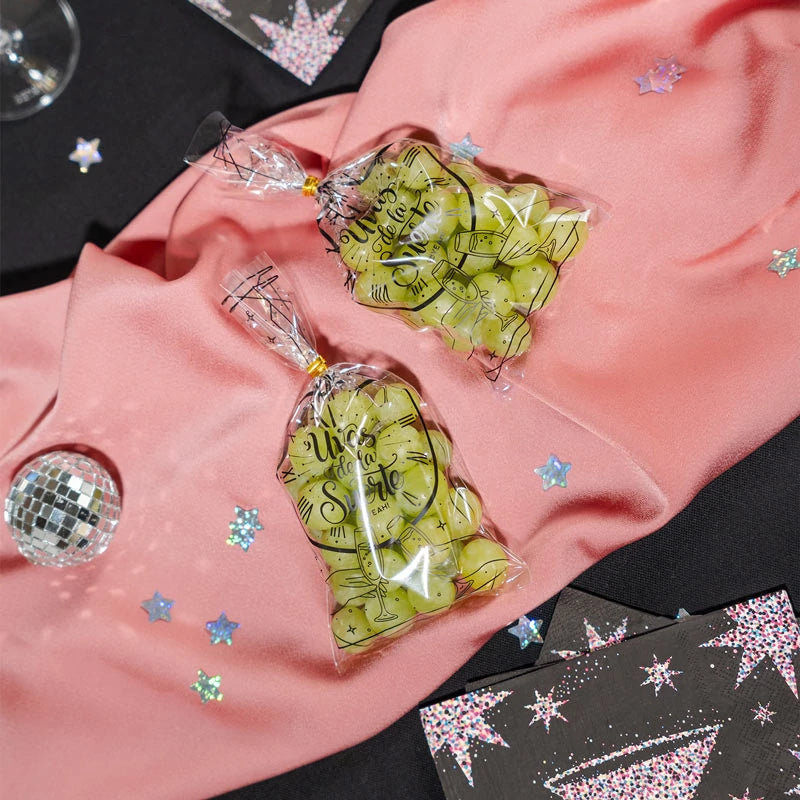 Inspiracion con Bolsa Uvas de la Suerte Estrellas de Nochevieja