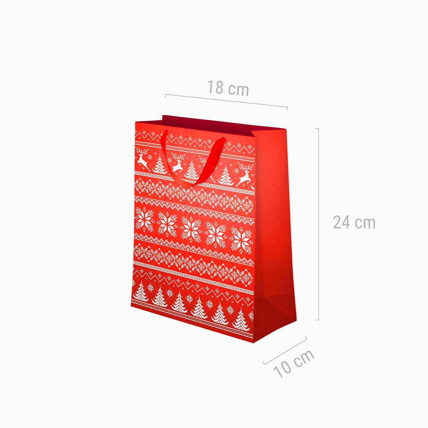 Rote Stickerei Weihnachtsbeutel