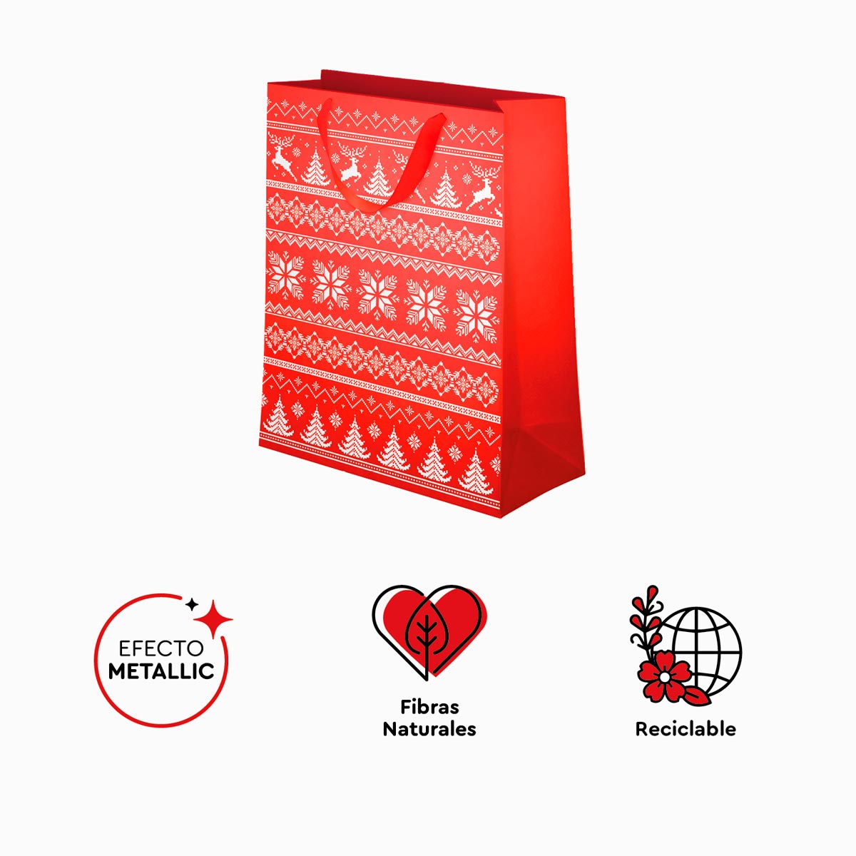 Große Weihnachtsgeschenk -Stickerei rot