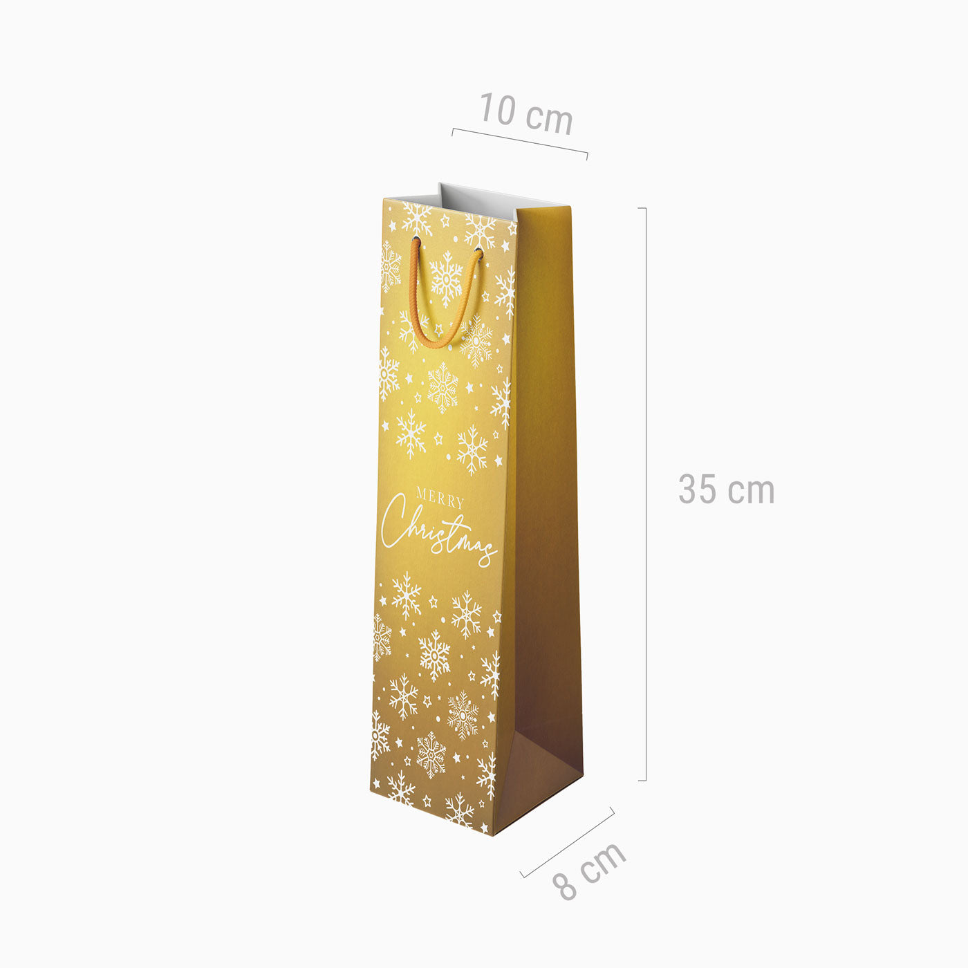 Weihnachtskastenflasche Schneeflocken Gold