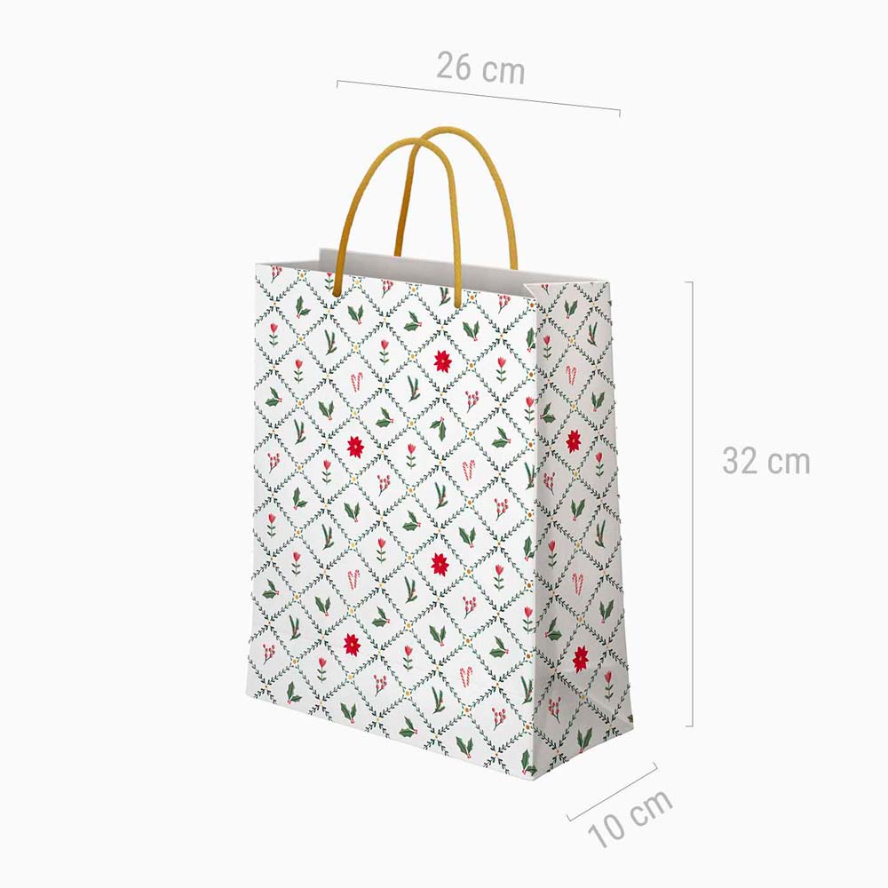Blanco white Christmas gift bag