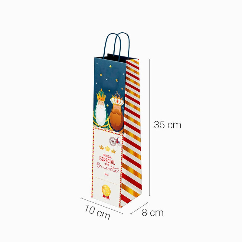 Bottle Bags Wine Christmas 10 x 8 x 35 cm Magi kings