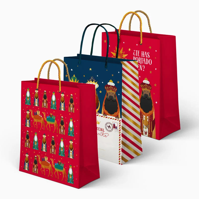 Sacchetto regalo di Babbo Natale 32 cm x 26 cm x 10 cm Sacchetto regalo di Babbo Natale 32 cm x 26 cm x 10 cm