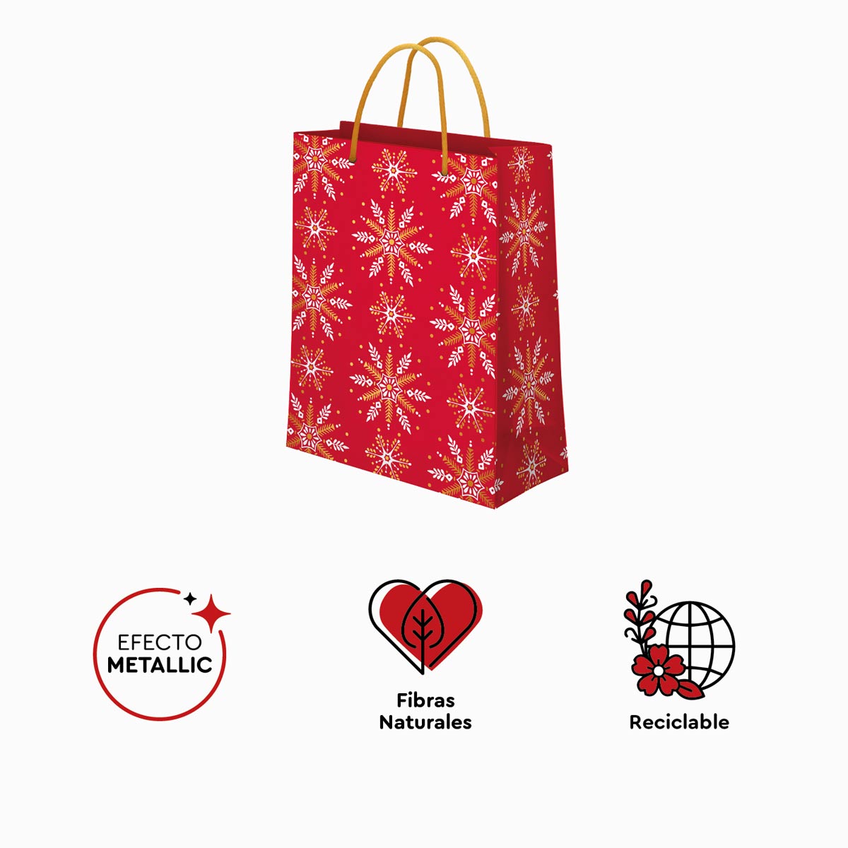 Big Christmas Gift Bag Red Snowflake