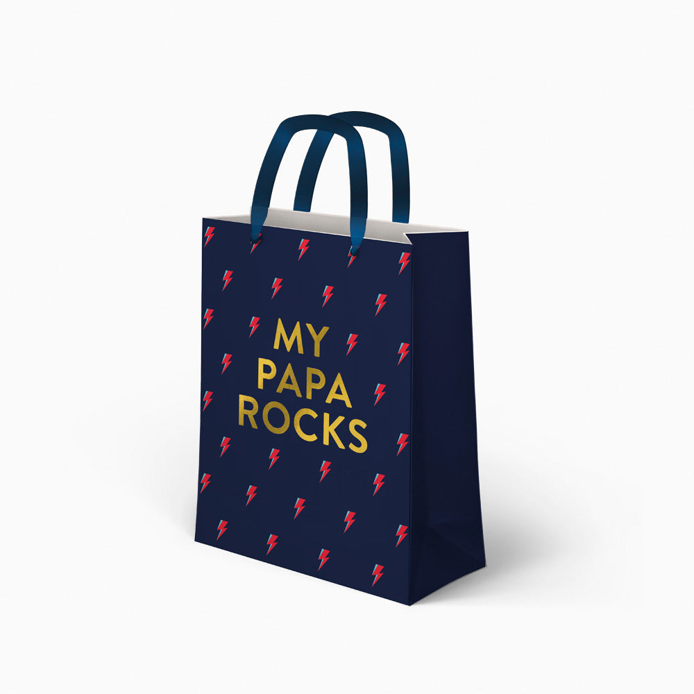 Small Father's Day Bag "My Papa Rocks"