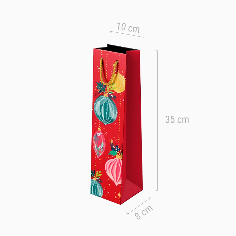 Bottle bag wine Christmas 8 x 10 x 35 cm christmas ornaments