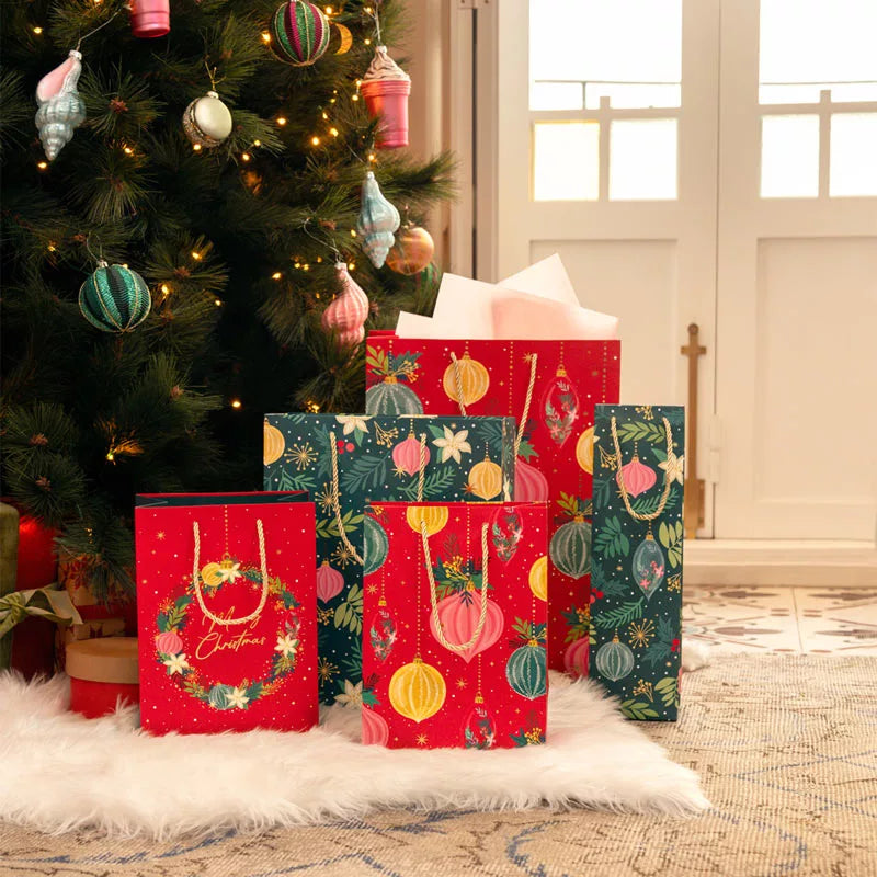 4 pezzi sacche da regalo da vino con carta regalo rossa sacca 4 pezzi sacche da regalo da vino con carta regalo rossa sacca