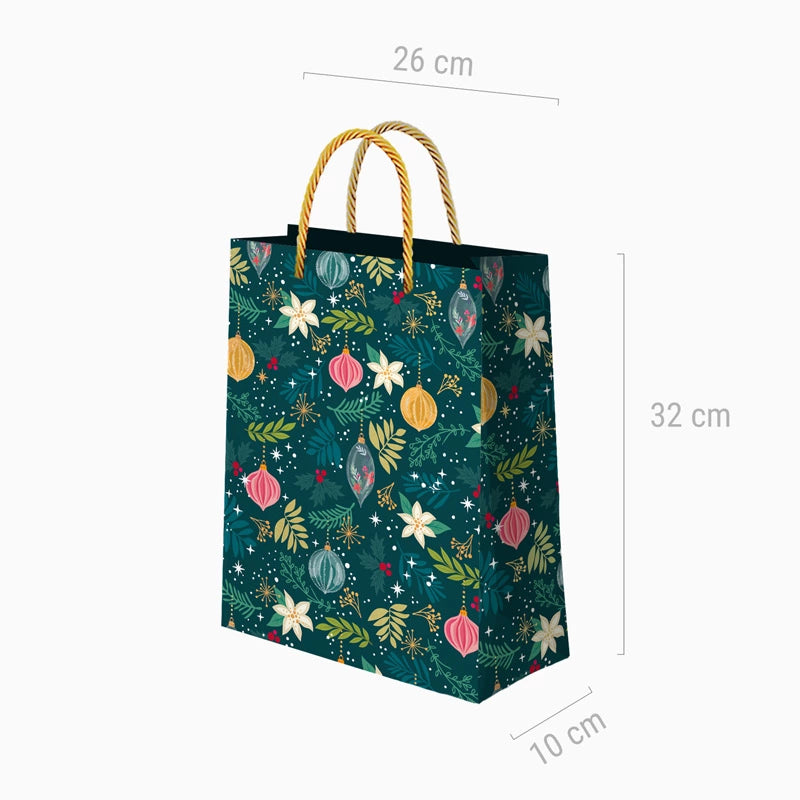 Bolsas de presente médias papelão de natal 26 x 10 x 32 cm de Natal