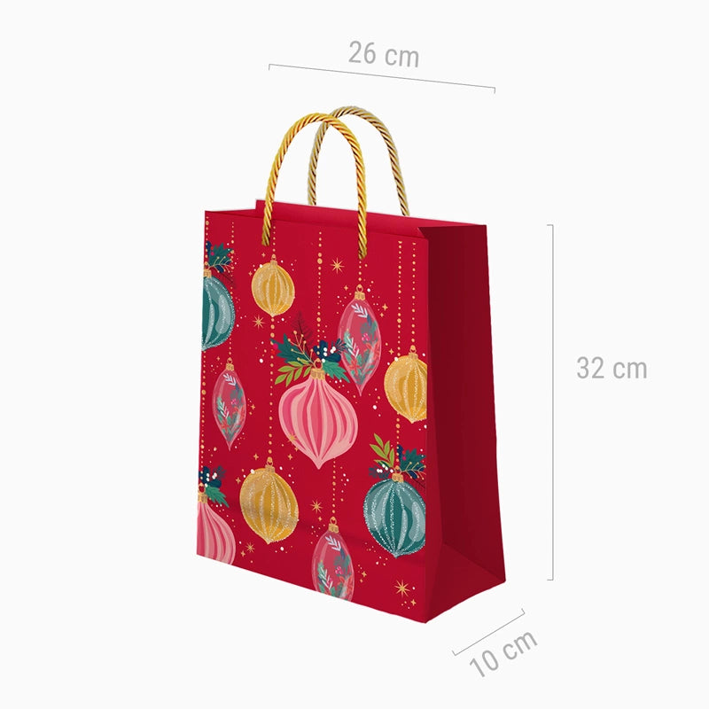 Bolsas de presente médias papelão de natal 26 x 10 x 32 cm de Natal
