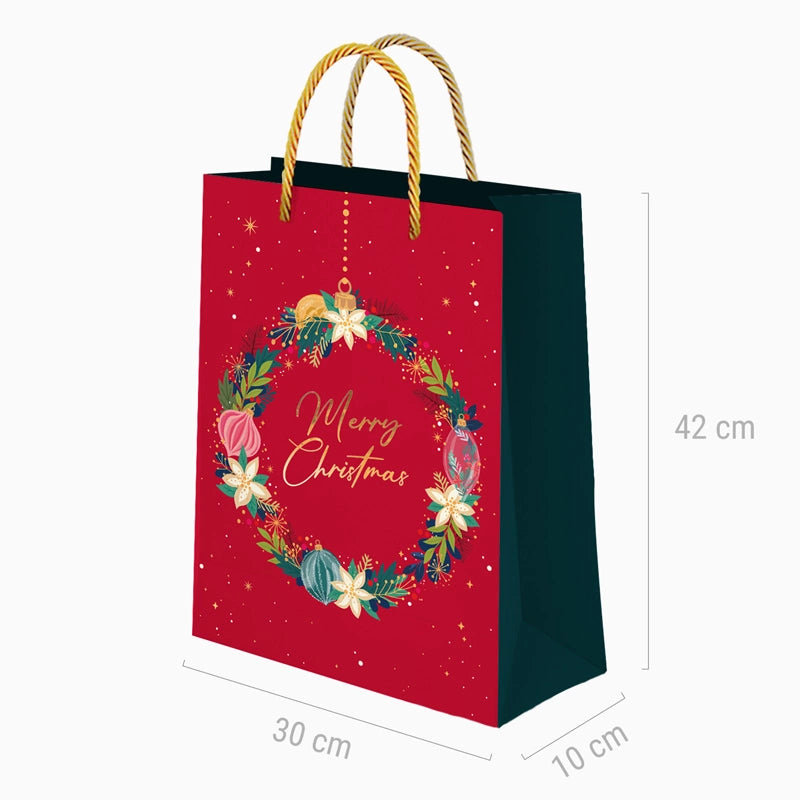 Große Geschenktüte Weihnachten 30 x 10 x 42 cm Weihnachtsschmuck