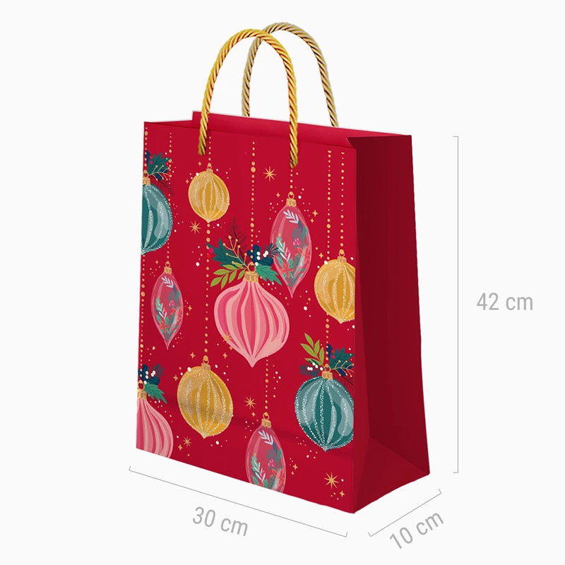 Große Geschenktüte Weihnachten 30 x 10 x 42 cm Weihnachtsschmuck