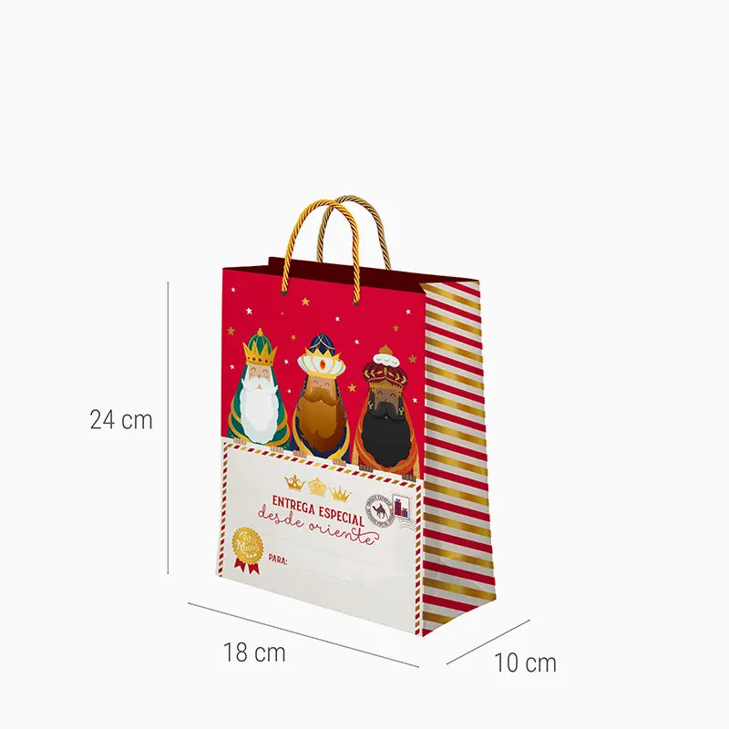 Small Christmas Bag 18 x 10 x 24 cm Magi Red Letter