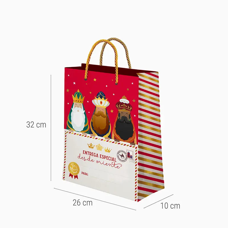 Medium Christmas Bag 26 x 10 x 32 cm Magi Red Letter