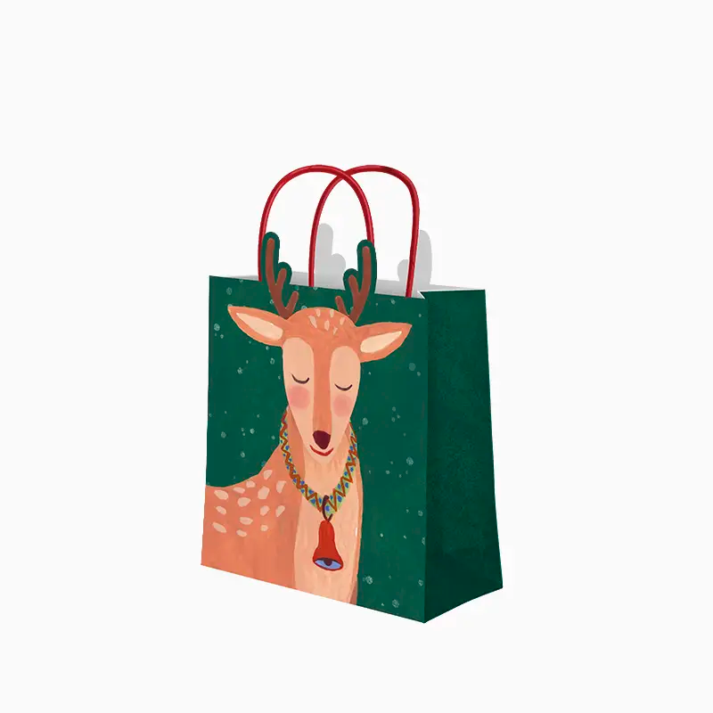 Bolsa Regalo Navidad Pequeña 18 x 10 x 24 cm Reno