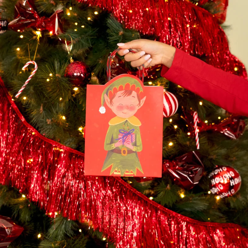 Piccola borsa di Natale 18 x 10 x 24 cm Elfo