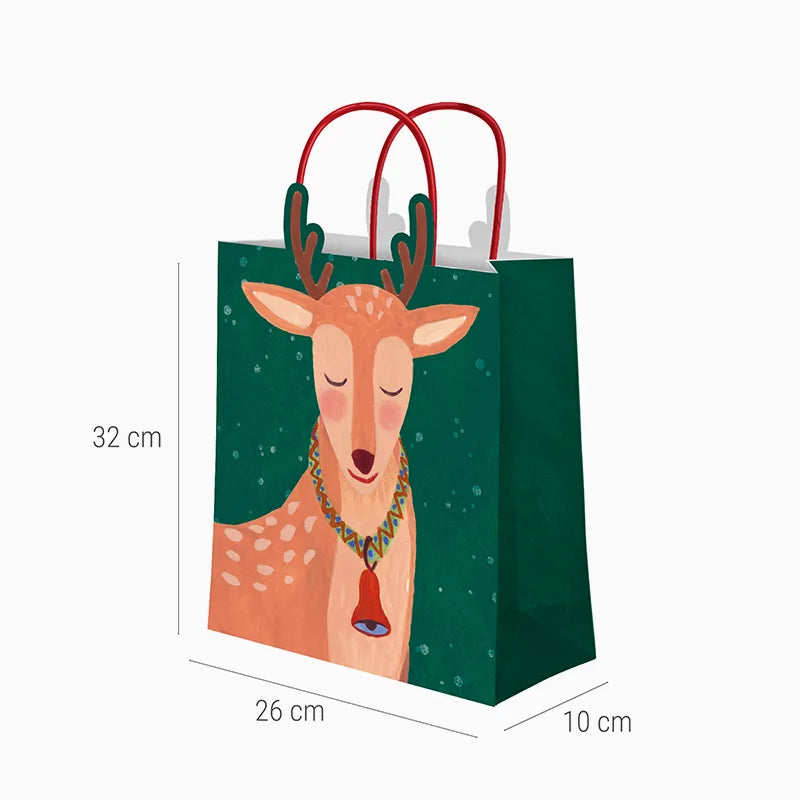 Bolsa Regalo Navidad Mediana 26 x 10 x 32 cm Reno