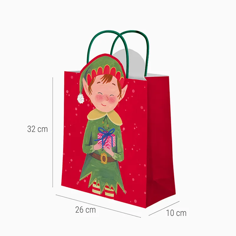 Regalo di Natale medio 26 x 10 x 32 cm Elfo