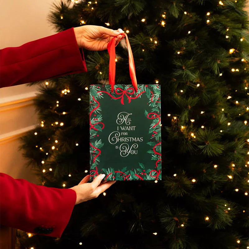 Bolsas Regalo Pequeñas Cartón Navidad 18 x 10 x 24 cm All I Want For Christmas