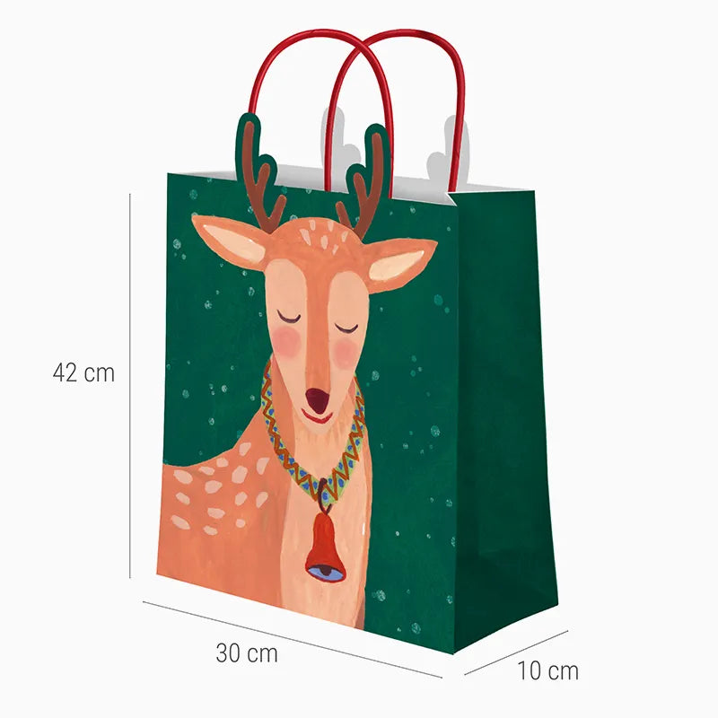 Große Weihnachtstasche 30 x 10 x 42 cm Reindo