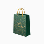 Petit sac cadeau Noël 18 x 10 x 24 cm Joyeux Noël vert