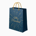 Super sac cadeau Noël 30 x 10 x 42 cm bleu joyeux Noël