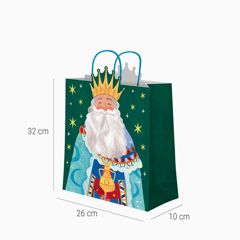 Bolsa Regalo Navidad Mediana 26 x 10 x 32 cm Reyes Magos Melchor
