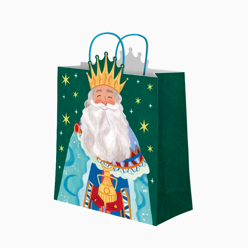 Bolsa Regalo Navidad Grande 30 x 10 x 42 cm Reyes Magos Melchor