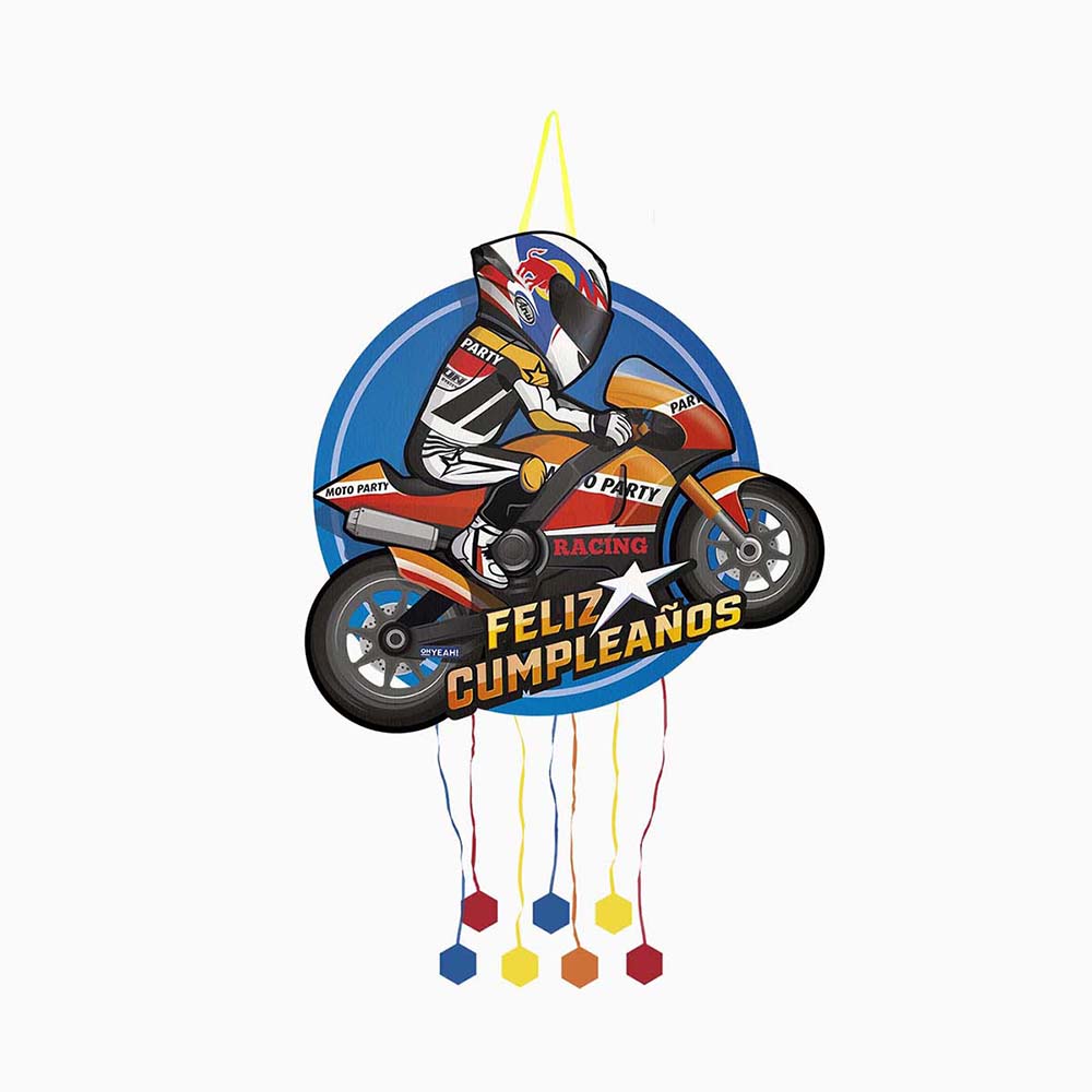 Piñata "feliz aniversário" moto gp