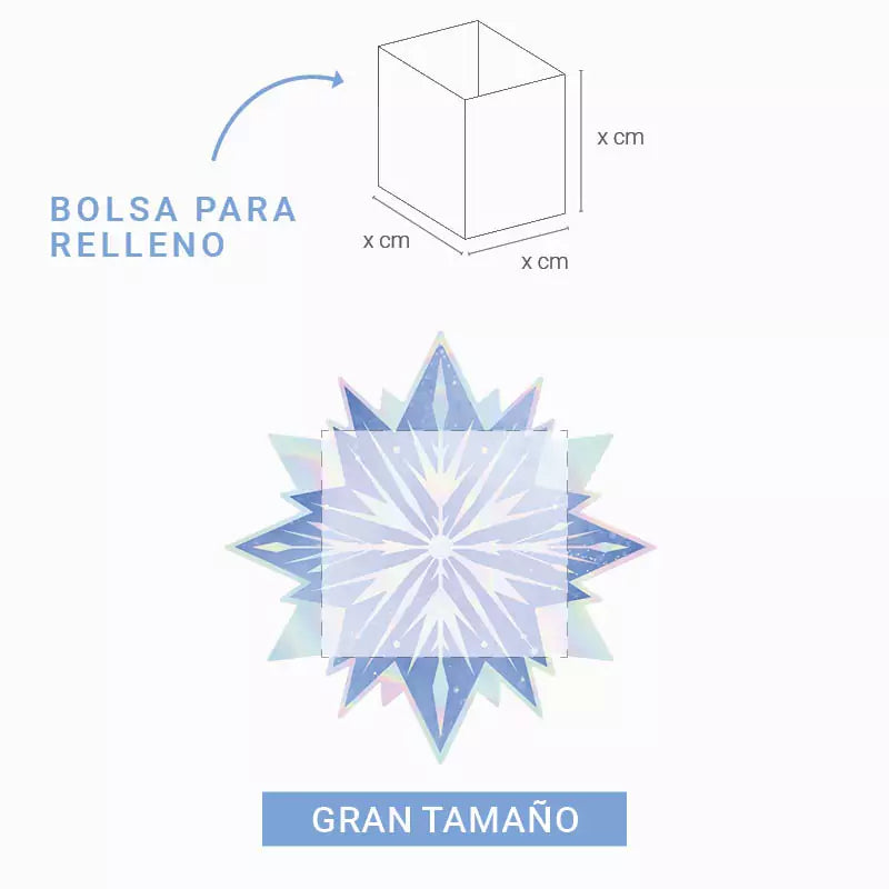 Piñata de floco de neve iridescente da princesa do gelo