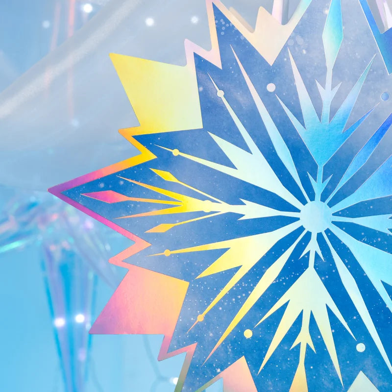 Piñata de floco de neve iridescente da princesa do gelo