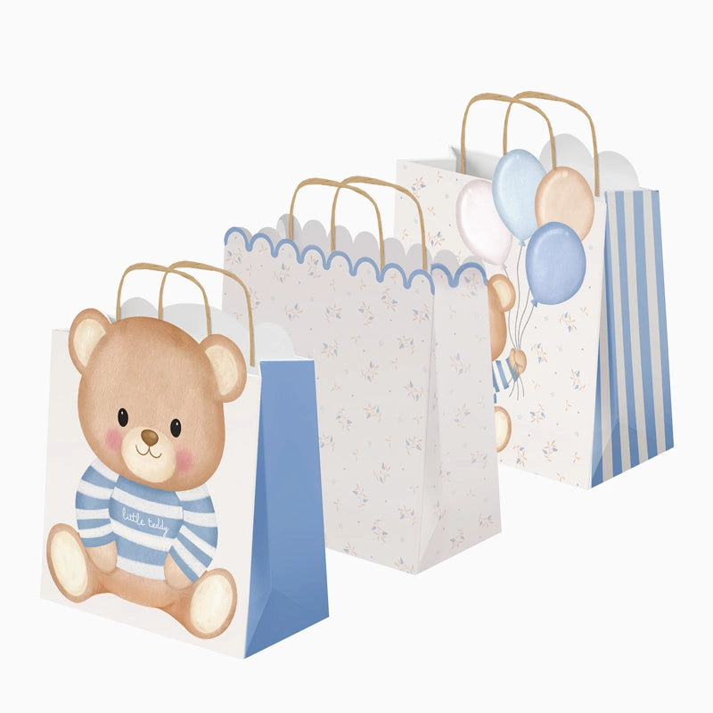 Bolsas Regalo Cartón Mediana 26 x 10 x 32 cm Baby Osito Azul