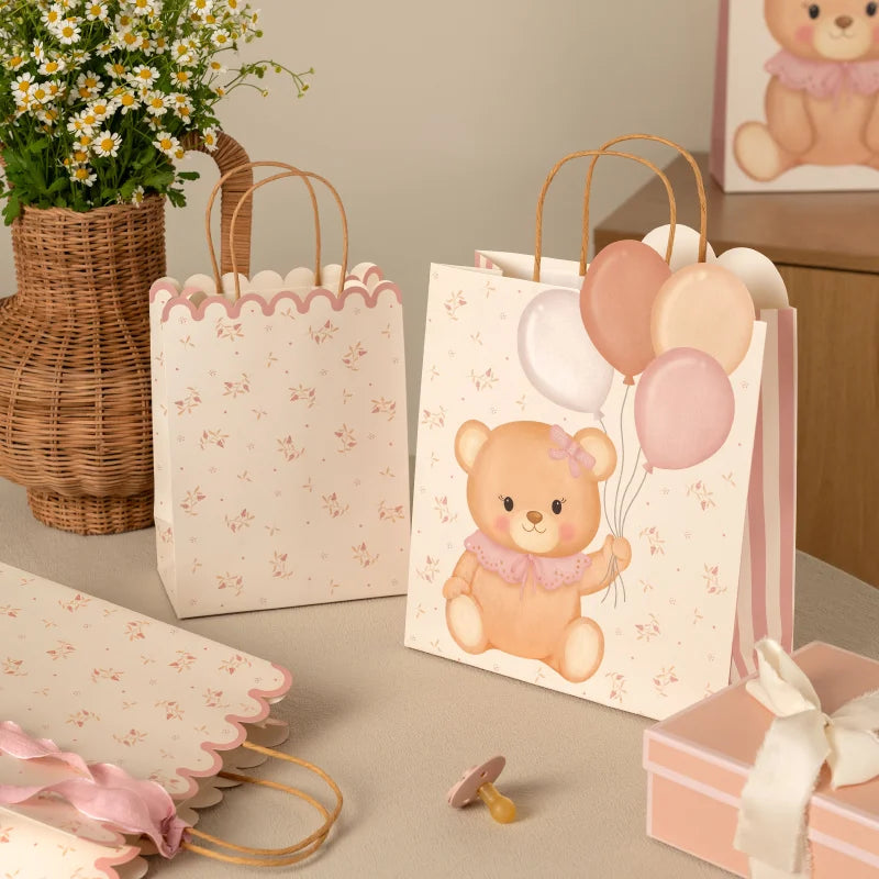 Inspiracion con Bolsa Regalo Cartón Mediana 26 x 10 x 32 cm Floral Rosa